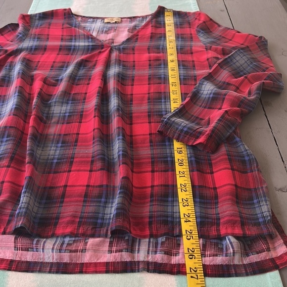 Piko 1988 Plaid Print Long Sleeve Pullover Top‎ - Picture 10 of 12